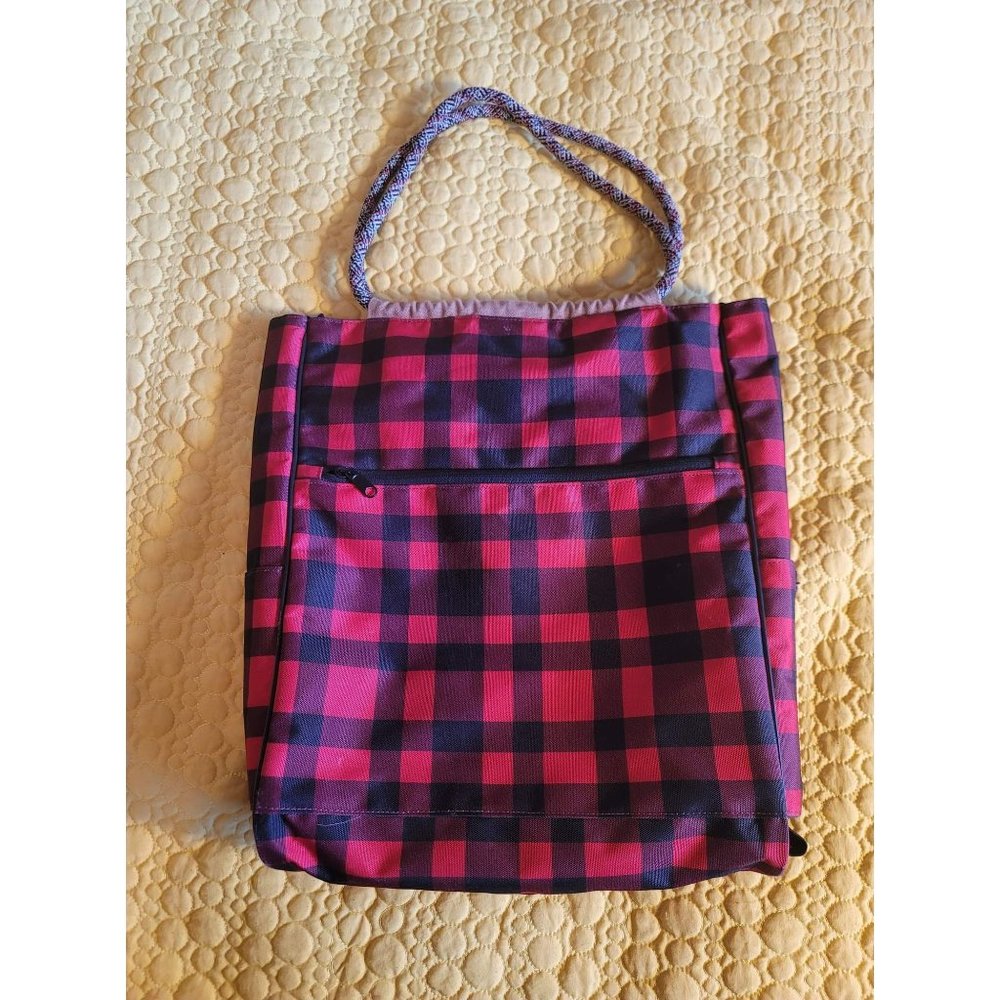 Kavu Shoulder Bag Buffalo Red/Black Checkered Pattern - Picture 2 of 6